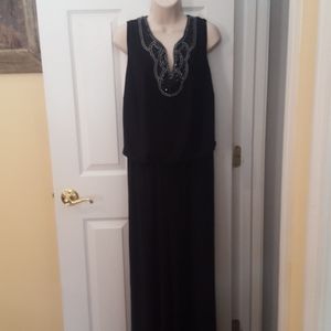 Sleeveless beaded jumpsuit